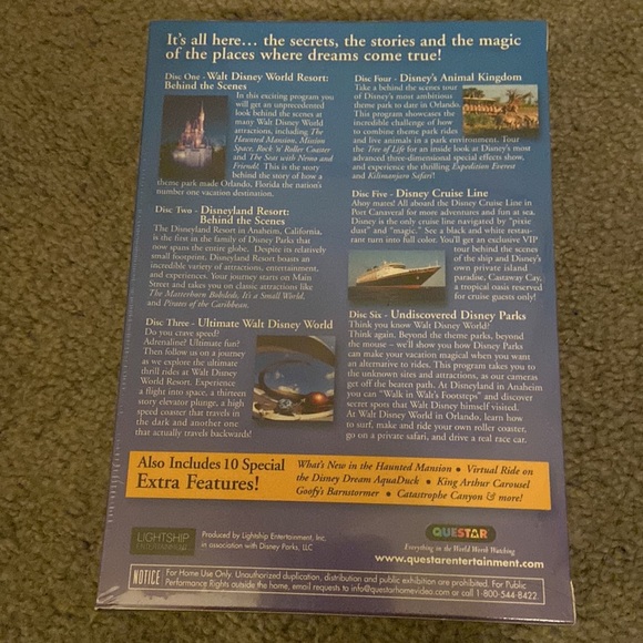 NWT DVD Box Set- Disney Parks:The Secrets, Stories, and Magic Behind the Scenes - Picture 7 of 7